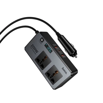 Разветвитель Hoco Z66 для автомобильного прикуривателя 2 порта PD 66W Black (6942007675673)
