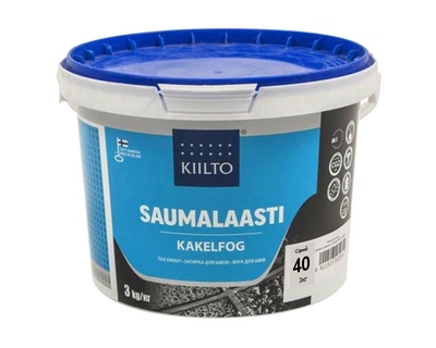 Затирка цементная KIILTO для швов плитки №40 - серая 3кг