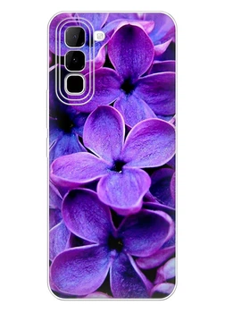 Прозрачный силиконовый чехол ПринтОК для Infinix Hot 70 - Сирень