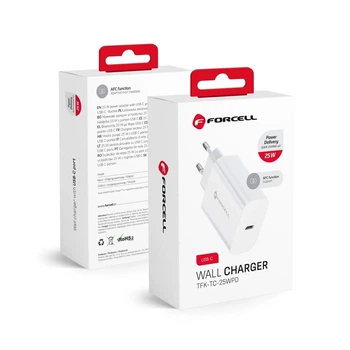 Сетевое зарядное устройство Forcell F-Energy USB C QC4.0 PD 3A 25W White (5903396123757)