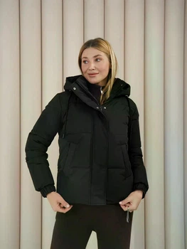 Демісезонна жіноча куртка з капюшоном UF-Fashion Теффи-KL чорний L