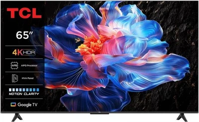 Телевизор 65" tcl led 4k 60Hz Smart Google tv Black 65p61k