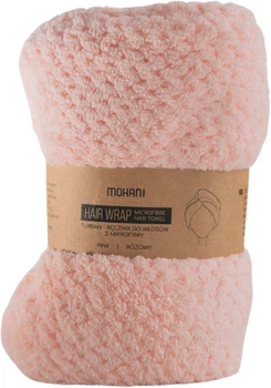 Рушник-тюрбан для волосся Mohani Hair Wrap з мікрофібри рожевий (5902802721501)