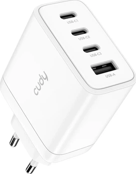 Сетевое зарядное устройство для Cudy CH70 1xUSB/3хUSB-C, QC/PD 3.0 65W White (CH70)