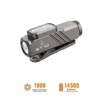 Ліхтар Sofirn ST10 Mini, Red Led, USB-C зарядка, IP68, 1000 lm, 6500K-70000K + акумулятор 900 mAh