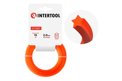 Леска для триммера Intertool 2.0мм x 15м звезда (DT-2307)