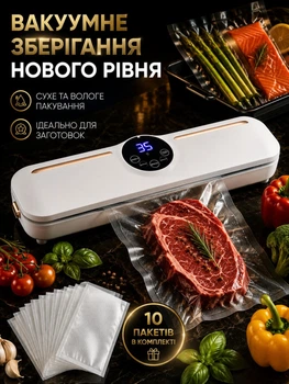 Вакууматор для їжі для продуктів вакуматор вакууматори вакуумний побутовий пакувальник для дому вакуумування