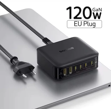 Зарядная станция Baseus Enerfill 120W GaN 6-in-1 зарядка