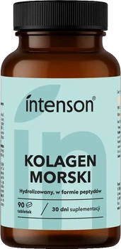 Kolagen morski z witaminą C i kwasem hialuronowym Intenson Marine Collagen + Hyaluron + Vit C 90 tabletek (5902150287841)