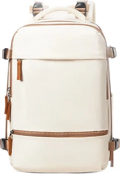 Рюкзак Landcase Travel Backpack, женский деловой рюкзак большой вместимости, легкий, для туризма и деловых поездок, мужской школьный рюкзак, 4401, белый/коричневый.