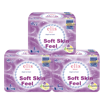 Прокладки гигиенические Elis Angel Cotton Soft Extra Long Night 420мм 24шт дышащие