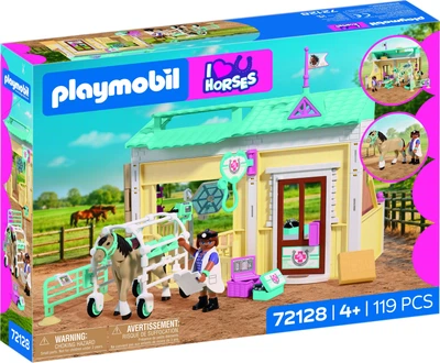 Конструктор Playmobil I Love Horses: Ветеринарна практика 119 елементів 72128 (4008789721280)