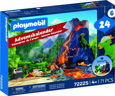 Klocki Playmobil Advent Calendars: Wyprawa dinozaurów 64 elementy 72225 (4008789722256)