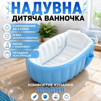 Надувная детская ванна для купания новорожденных, с подушкой и карманом, портативная ванночка для малышей от рождения до 3 лет