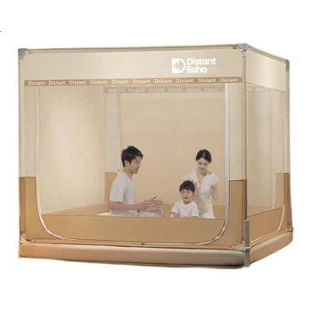 Манеж MUJI Home с москитной сеткой и бортиками от падения, 1.5x2 м, три двери