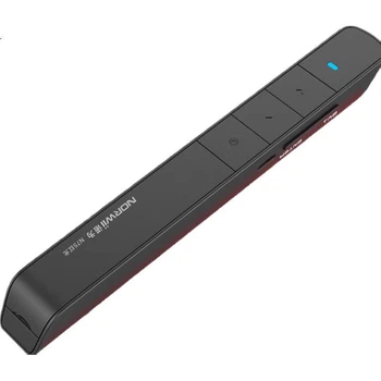 Аккумуляторная электронная указка NORWII с функцией перелистывания страниц, лазерная указка для презентаций PPT, беспроводной мультимедийный презентер, учебное пособие для лекций и совещаний, электронная указка N75 с красной подсветкой, черная.