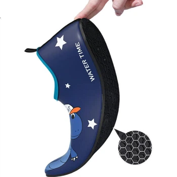 Обувь WATERTIME пляжная детская нескользящая, синий Динозавр, размер 4XS