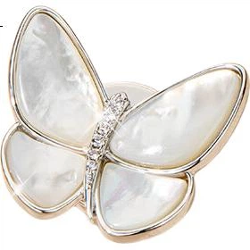 Брошь Qlady Shell Butterfly женская с магнитной застежкой без прокола, пряжка для шарфа, для костюма и пальто