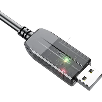 Кабель DTECH IOT5084B USB - RS232 DB9 на чипі FTDI з індикатором, 20 м