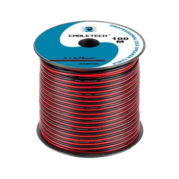 Кабель акустический Cabletech CCA 0.75мм черно-Red (KAB0390)