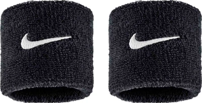Напульсники Nike чорні 2PK для спорту унісекс контроль поту банданки для гри