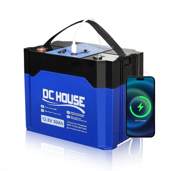 Аккумулятор универсальный DC HOUSE LiFePO4 12V 50Ah (640Wh) с портами DC и USB Type-C 45W и встроенной BMS, 4000+ жизненных циклов