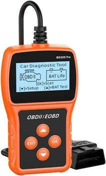 OBDII сканер для авто, считыватель ошибок двигателя, тестер аккумулятора, для бензиновых авто 12 В