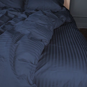 Простынь Satin Stripe 30-0020 Smoky Blue 110*160