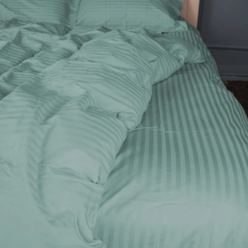 Простирадло Satin Stripe 30-0015 Green Wave 150*220