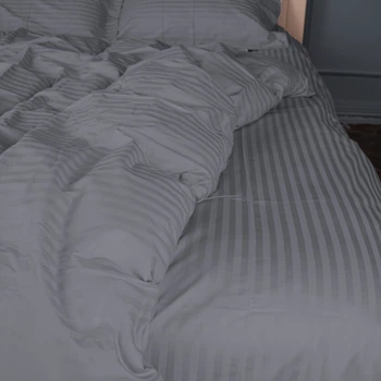 Простынь Satin Stripe 30-0012 Dark Gray 110*160