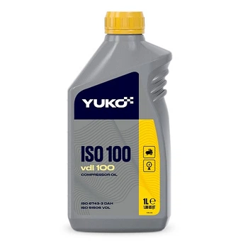 Олива компресорна YUKO VDL 100 (ISO 100) каністра 1л ПЕ