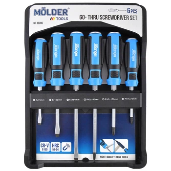 Набір викруток ударних з шестигранною опорою Molder, 6 шт (6шт/уп)