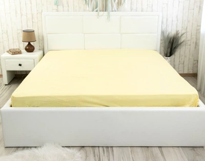 Простынь Руно 180х200 на резинке "Yellow" бязь 504.114У_Yellow