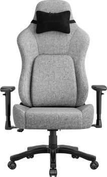 Геймерское игровое кресло Anda Seat Phantom 4 L до 90 кг Gray Fabric (AD18YSD-72-G-F-G01) нагрузка до 100 кг, лён, пена, гарантия 24 мес, рост до 185 см