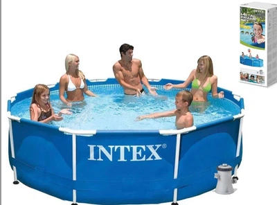 Каркасный бассейн Intex Metal Frame Pool 305×76 см с фильтр-насосом