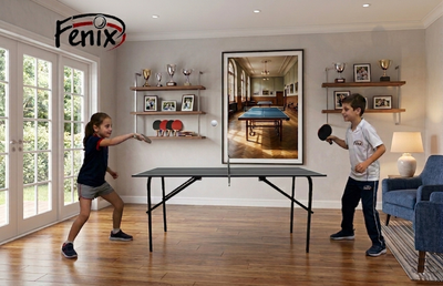 Теннисный стол детский Fenix Kids, антрацит