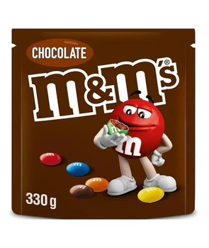 Драже шоколадне M&M's Chocolate ММс асорті з молочним шоколадом у різнокольоровій хрусткій глазурі зіп-пакет 330г