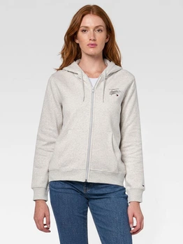Толстовка на молнии на флисе с капюшоном женская Tommy Hilfiger 278374865 XS Серая (1161171028)