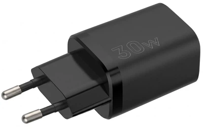 Мережевий зарядний пристрій Maxximus MX Carbon 30W PD+QC, USB-A+USB-C Black (5901313561088)