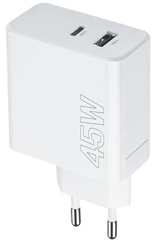 Ładowarka sieciowa Maxlife PD QC MXTC-07-45AC 1x USB-C 1x USB 45W White (5900495081087)