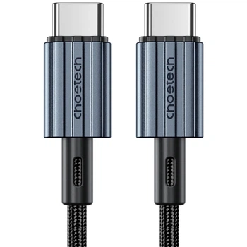 Кабель Choetech USB 2.0 Type-C M to Type-C M 1.2м 60W в оплетке Black (XCC-1014)