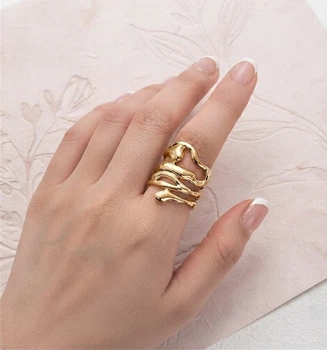 Каблучка з переплетенням Honey Fashion Accessories золотистий (12-156)