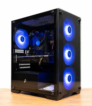 Компьютер игровой i3-9100F RAM 16GB SSD 128GB + HDD 500 GB RX 570 Sapphire 4GB Б/У