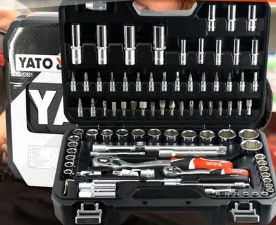 Набор инструментов Yato YT 38841 профессиональный для автомобиля 94 предмета из хромованадиевой стали в прочном кейсе для мастерской