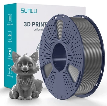 PETG SUNLU Серый на катушке 1кг филамент пластик для 3D принтера