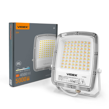 LED Прожектор 50W 3000-5000-6500K 230V білий VL-F5-050CW F5 Videx