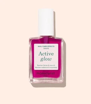 Лак для нігтів Active Glow Manucurist Grape – лікувальне кольорове покриття з олією мигдалю 15мл
