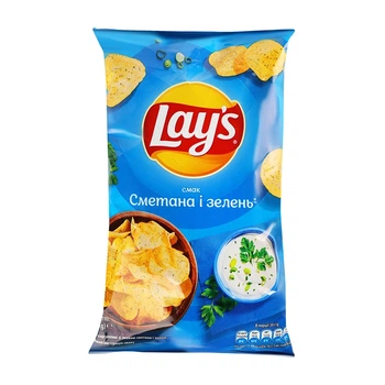 Чіпси Lay's 60г сметана і зелень