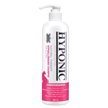 Гипоаллергенный шампунь для котов Hyponic Hypoallergenic Shampoo Jojoba Cats, 300 мл