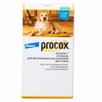 Суспензія від глистів для собак та щенят Procox, 7.5 мл